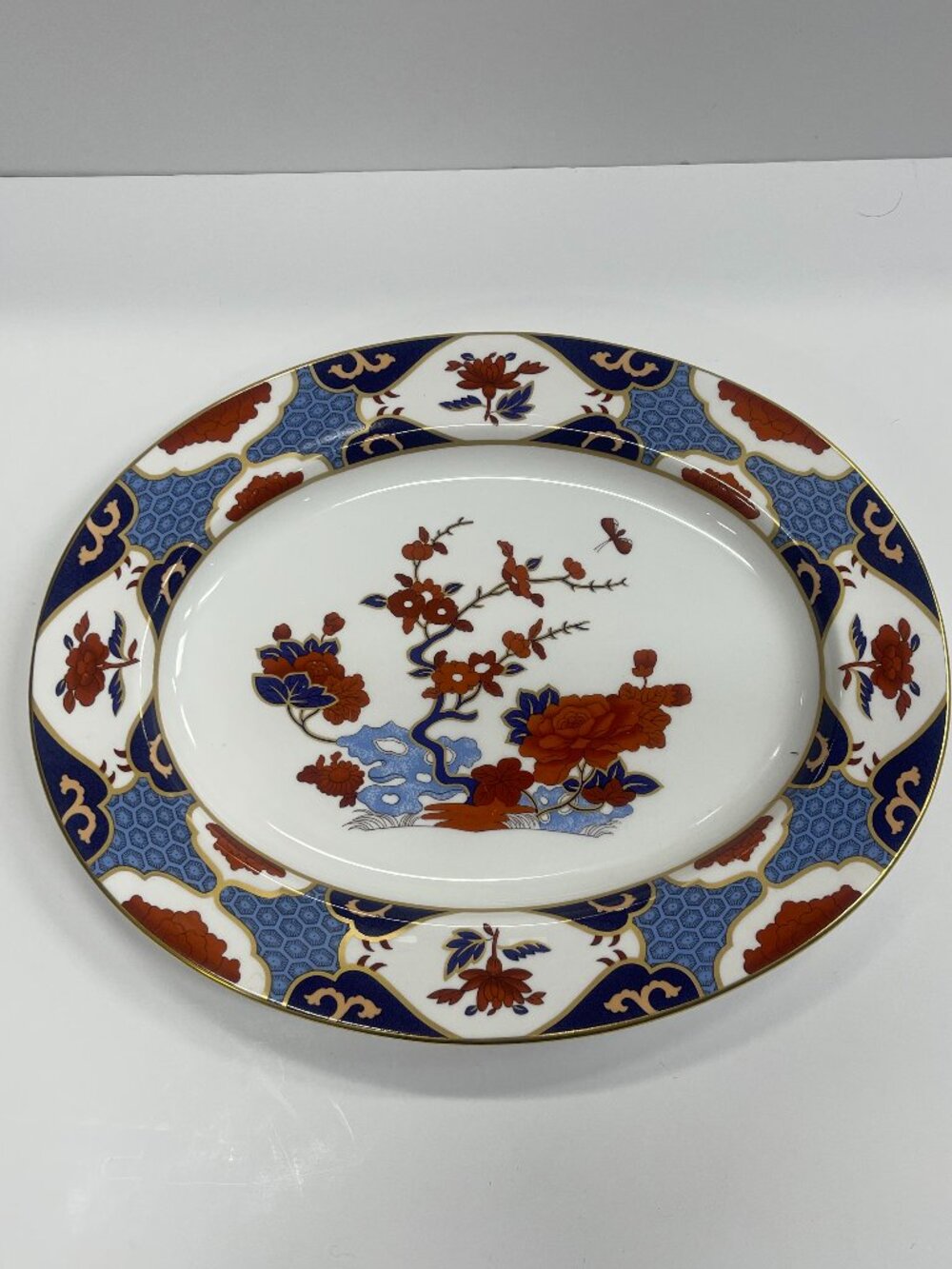 Spode Shima Y8172-G 15” Oval Bone China Serving Platter